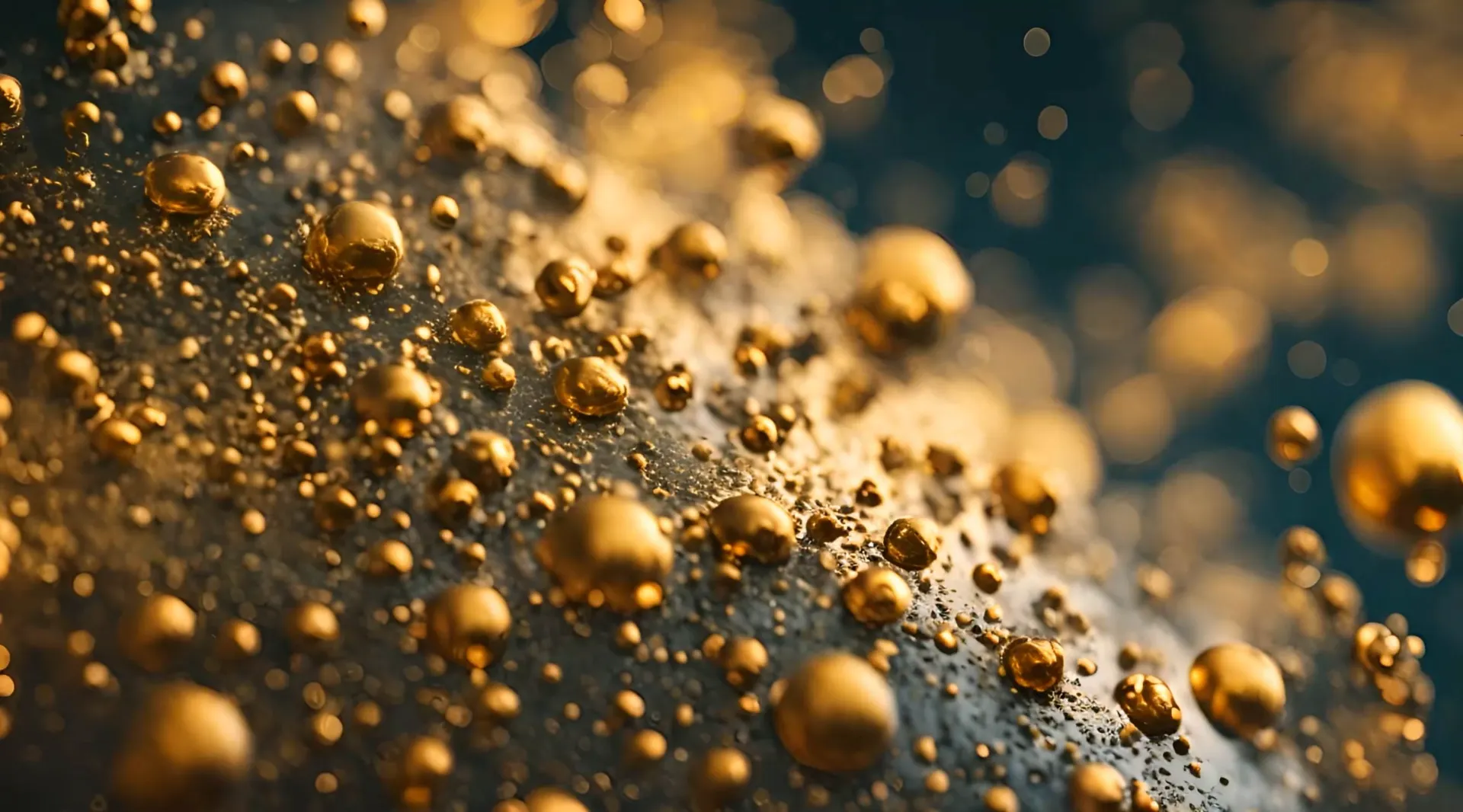 Molten Gold Essence Abstract Glittering Particles Loop
